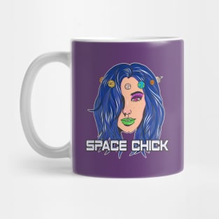 Space Chick Alien Planet Orbit Mug